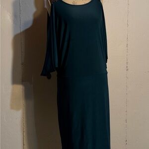 Jennifer Lopez One Shoulder Dark Teal Dress